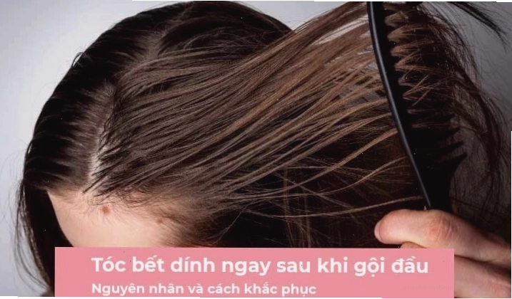 Tóc bết dính dù đã gội đầu do sản phẩm không phù hợp