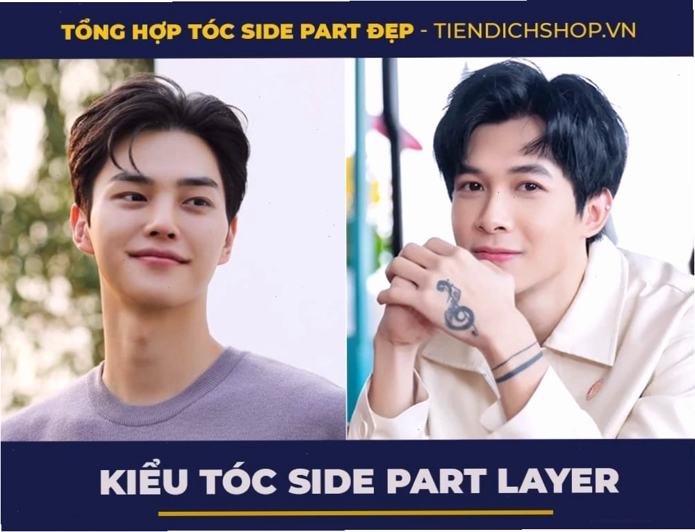 Tóc Layer nam nhuộm màu 7/4