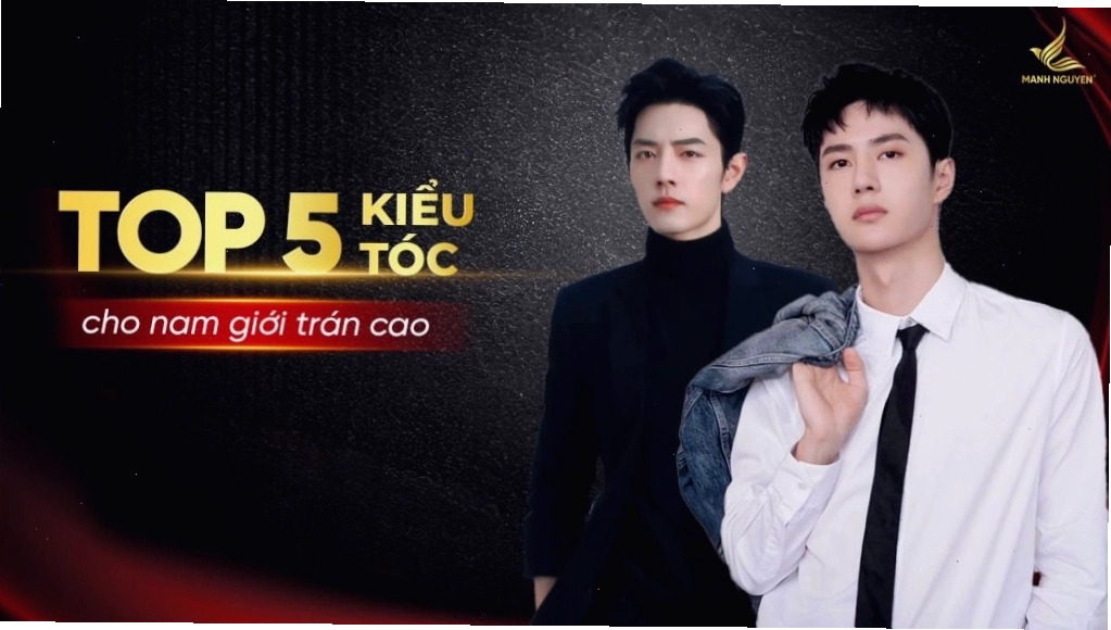 Tóc Quiff với mái dài giúp tạo độ phồng và che trán cao cho nam mặt tròn