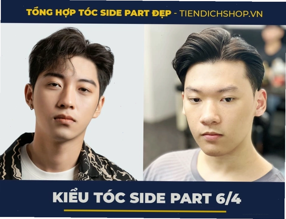 Tóc Side Part vuốt ngược màu 7/4 lịch lãm