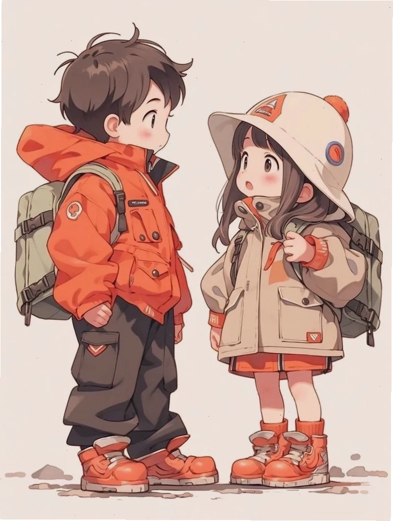 Trang trí điện thoại với hình chibi cute cặp