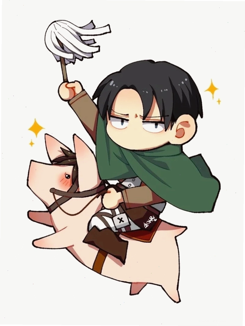 Trang trí màn hình với Levi Ackerman Chibi PNG chất lượng