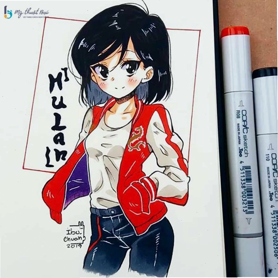 Tranh vẽ anime đẹp bằng bút chì