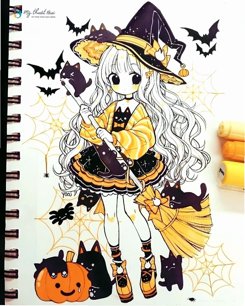 Tranh vẽ anime nữ đẹp với phong cách hiện đại