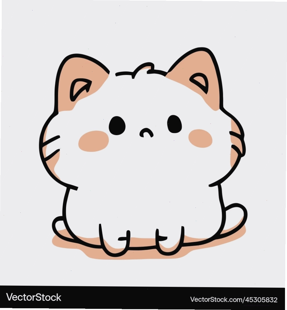 Tranh vẽ chibi cat theo phong cách vector độc đáo