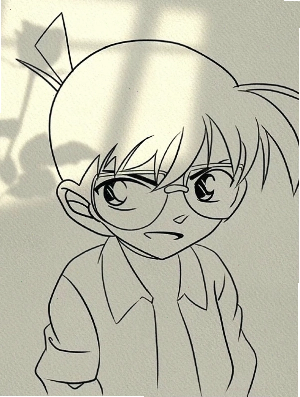 Tranh vẽ Conan chibi 1