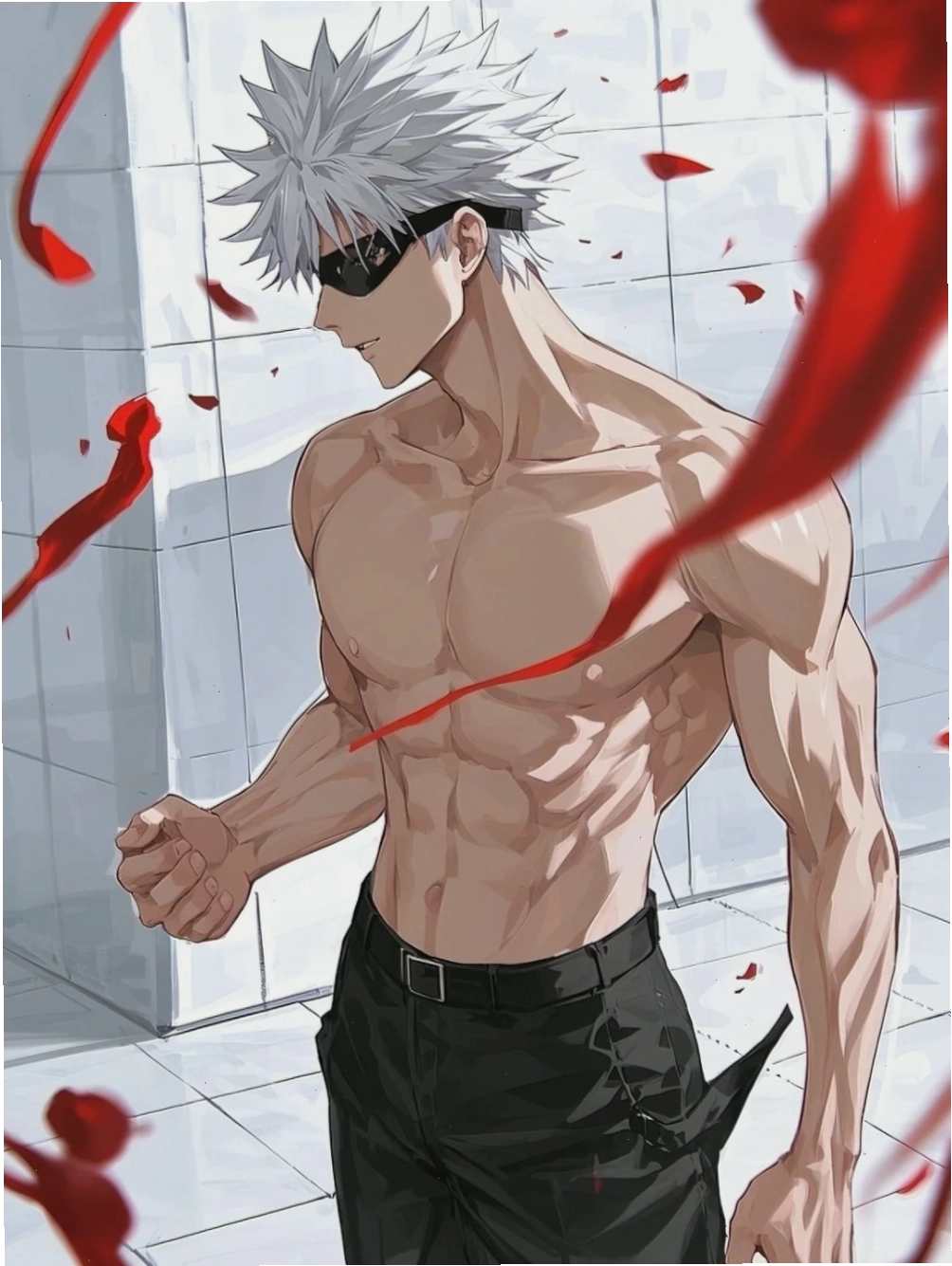 Tư thế tạo dáng của anime nam 6 múi, khoe trọn vóc dáng săn chắc