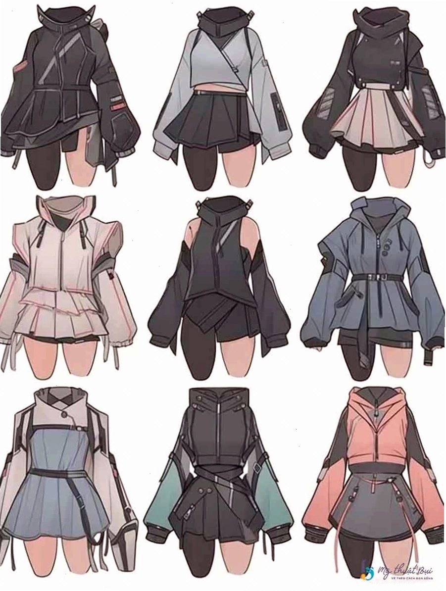 Vẽ váy anime ngầu với thiết kế độc đáo và mạnh mẽ