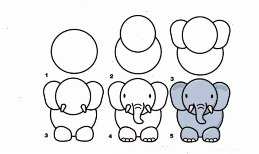 Voi chibi với nhiều màu sắc tươi sáng