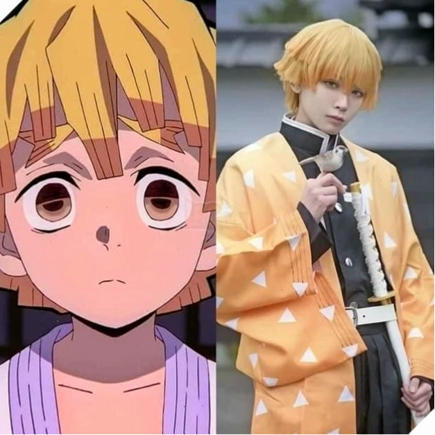 Zenitsu - Kimetsu No Yaiba cosplay anime nam đáng yêu
