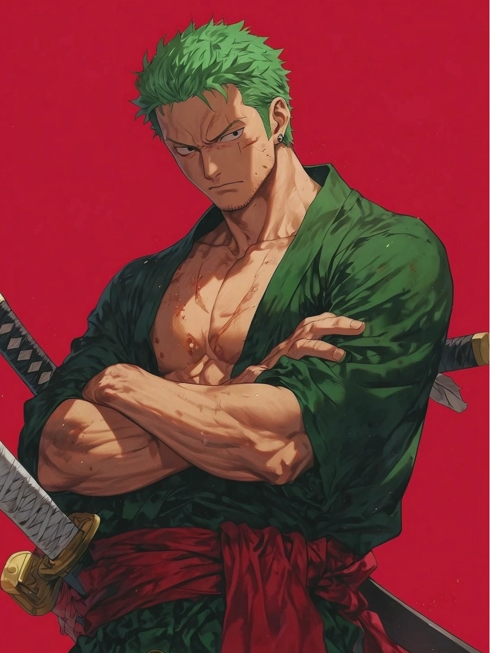 Zoro anime với thân hình 6 múi ấn tượng
