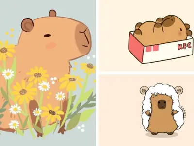 Ngắm nhìn ảnh capybara chibi cực xinh không thể bỏ lỡ