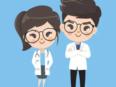 Ảnh chibi bác sĩ phong cách hoạt hình dễ thương mới nhất