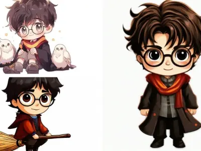 Khám phá bộ sưu tập ảnh Harry Potter chibi siêu dễ thương