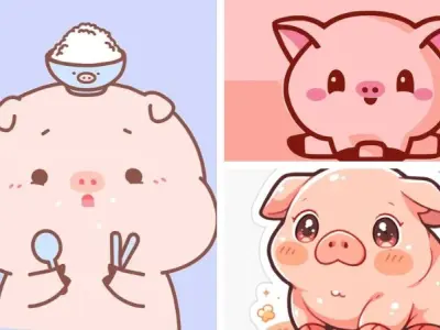 Khám phá bộ sưu tập ảnh heo cute chibi siêu dễ thương