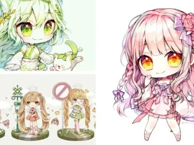 Ảnh hình nền chibi cute ngộ nghĩnh, dành cho mọi lứa tuổi