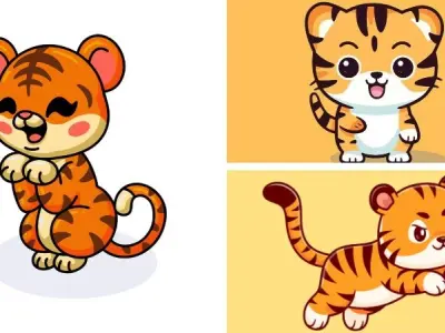 Ảnh hổ chibi dễ thương, độc đáo cho bộ sưu tập của bạn