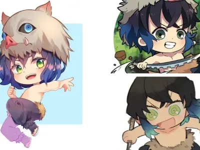 Tổng hợp ảnh Inosuke chibi siêu cute không thể bỏ lỡ
