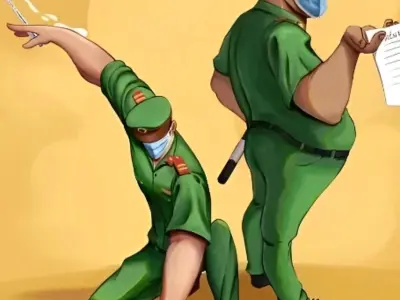 Meme công an bùng nổ hài hước qua bộ ảnh nghệ thuật mới