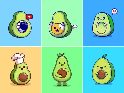 Tổng hợp ảnh trái bơ chibi cute khiến dân mạng yêu thích