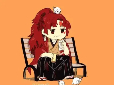 Bộ ảnh chibi Yoriichi kiếm sĩ huyền thoại hóa tí hon cute