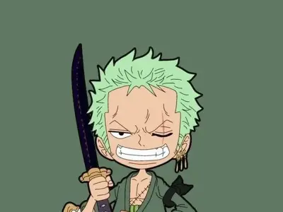 Bộ ảnh Chibi Zoro kiếm sĩ lạc đường siêu ngầu và đáng yêu