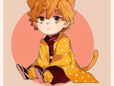 Khám phá chibi Zenitsu kiếm sĩ sấm sét hóa tí hon siêu cute