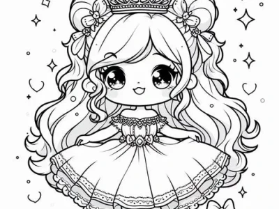 Hướng dẫn vẽ công chúa chibi đơn giản và cute cho bé