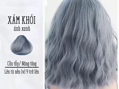 Khám phá xu hướng nhuộm tóc màu xanh khói thời thượng năm 2026