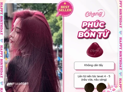 Màu tóc phúc bồn tử: Xu hướng tóc nhuộm 2026 bạn không thể bỏ lỡ